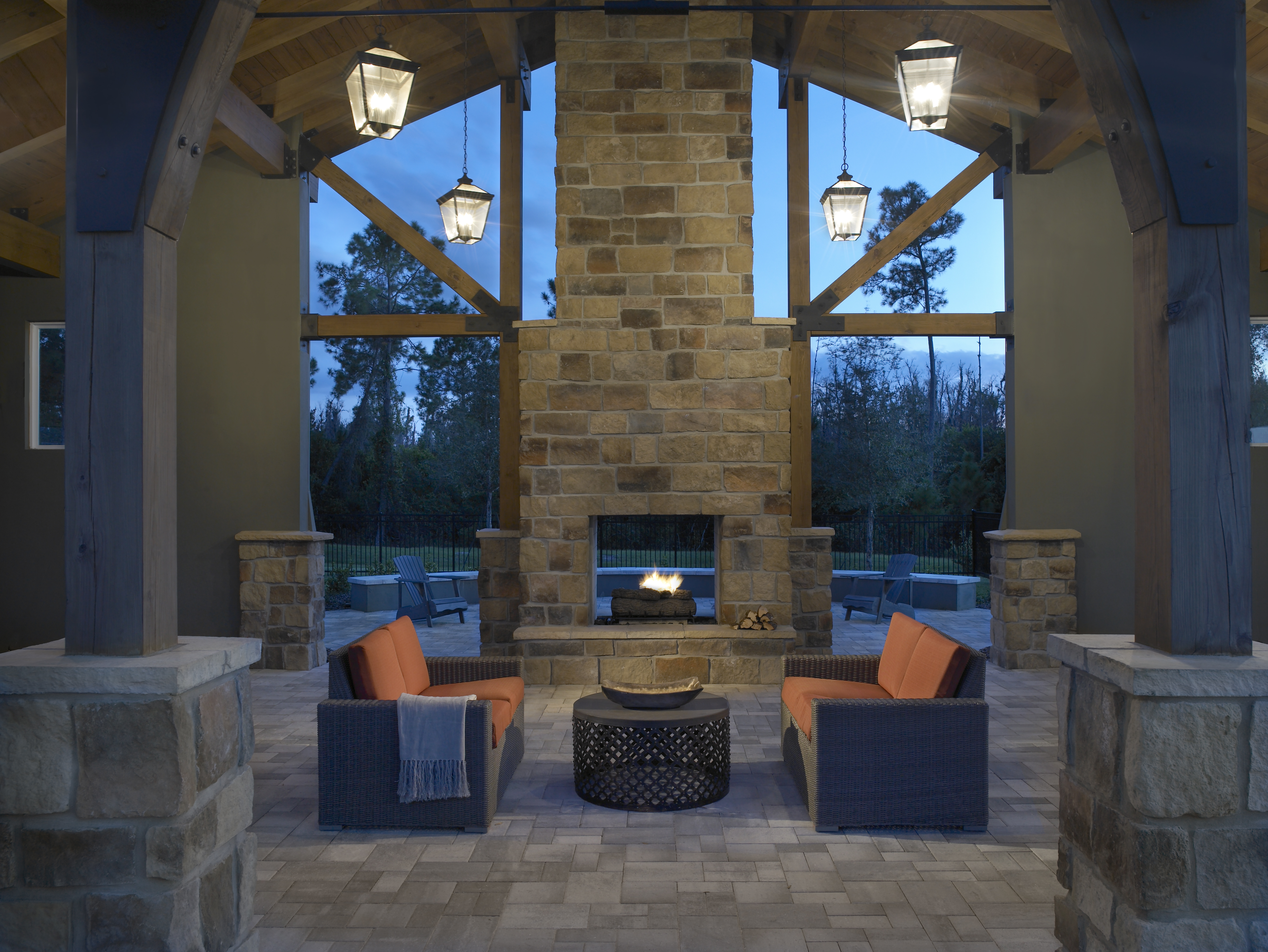 amenity fire seating area